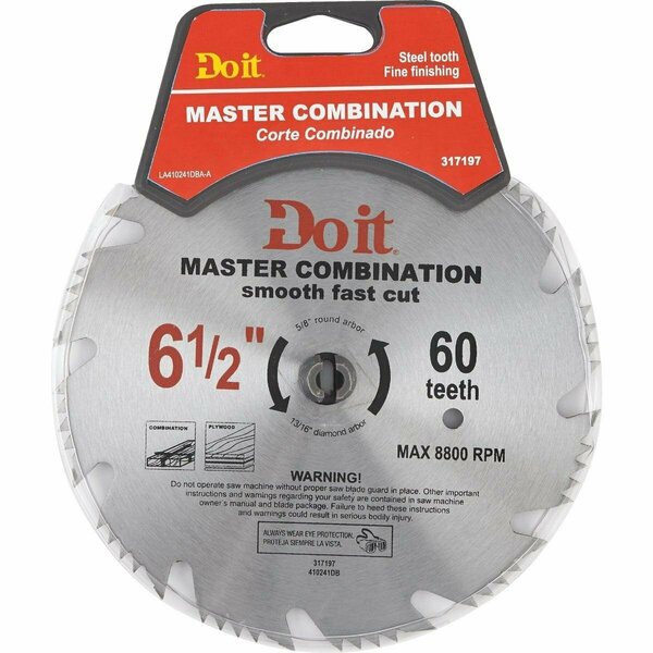 All-Source Master Combination 6-1/2 In. 48-Tooth Crosscut/Rip Circular Saw Blade 410241DB